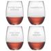 Latitude Run® Sciortino Girl Talk 4 Piece 19 oz. Crystal Stemless Wine Glass Set Crystal | 9 H x 3 W in | Wayfair LDER5376 42670596