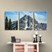Loon Peak® 'Sierra Peak' 3 Piece Painting Print on Wrapped Canvas Set Canvas in Blue | 24 H x 48 W x 2 D in | Wayfair LOPK1190 40023388