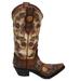 Loon Peak® Sausalito Flower Cowboy Boot Vase Resin in Brown | 12 H x 9 W x 3 D in | Wayfair LOPK4340 41751004