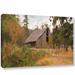 Loon Peak® Roadside Barn II Painting Print on Wrapped Canvas in Gray/Green | 12 H x 18 W x 2 D in | Wayfair LOON8677 33525251