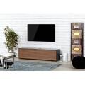 Hokku Designs Mochun TV Stand for TVs up to 78" Wood/Glass in Black | 17.34 H in | Wayfair LRUN4234 39329112