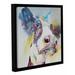 Latitude Run® Cow 23 Framed Painting Print Canvas in Blue/Indigo/Yellow | 14 H x 14 W x 2 D in | Wayfair LTRN6620 30805904