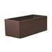 Hokku Designs Burov Rectangular Metal Planter Box Metal in White/Brown | 36 H x 48 W x 24 D in | Wayfair LTTN2791 44288523