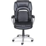 Lorell Wellness by Design Executive Chair Upholstered, Leather in Black/Brown | 25.5 W x 18.5 D in | Wayfair 47422