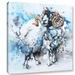 Latitude Run® Sheep 10 V2 Painting Print on Wrapped Canvas in Black/Blue/Brown | 14 H x 14 W x 2 D in | Wayfair LTRN6574 30805694