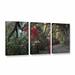 Latitude Run® Springtime Morning 3 Piece Photographic Print on Wrapped Canvas Set Canvas in Brown/Green/Red | 24 H x 48 W x 2 D in | Wayfair