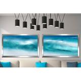 Latitude Run® Ocean Waves on the Beach Panoramic - 2 Piece Picture Frame Panoramic Graphic Art Print Set on Acrylic in Blue | Wayfair