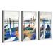 Latitude Run® Gondolas III - Multi-Piece Image Graphic Art Print Set Plastic/Acrylic in Blue | 25.5 H x 40.5 W x 1 D in | Wayfair LTDR2684 40245161