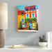 Latitude Run® French Real Estate Painting Print on Wrapped Canvas in Blue/Red/Yellow | 8 H x 10 W x 2 D in | Wayfair LTRN6484 33280756