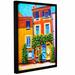 Latitude Run® French Real Estate Framed Painting Print Canvas in Blue/Orange/Red | 8 H x 10 W x 2 D in | Wayfair LTRN6517 33280782