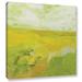 Latitude Run® Blackburn Painting Print on Wrapped Canvas in Green/Yellow | 14 H x 14 W x 2 D in | Wayfair LTRN9949 31558269
