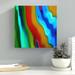 Latitude Run® 'River Runs Through Square 3' Graphic Art on Wrapped Canvas in Blue/Green/Yellow | 24 H x 24 W x 2 D in | Wayfair LTDR8131 41161742