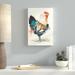 Latitude Run® Rooster 1 Painting Print on Wrapped Canvas in Black/Blue/Red | 8 H x 12 W x 2 D in | Wayfair LTRN6412 33280697