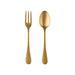 MEPRA BRESCIA Serving Set (Fork & Spoon) Stainless Steel in Yellow | 3 W in | Wayfair 1097VI22110