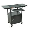 Luxor SteelCart Compact Computer Workstation AV Cart Metal in Black | 42 H x 24 W x 18 D in | Wayfair AVJ42KBCDL