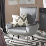 Armchair - Everly Quinn Alve 72.39Cm Wide Tufted Armchair Velvet/Fabric in Gray | 37 H x 28.5 W x 35 D in | Wayfair MTNA3931 41887982