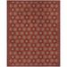 Red 66 x 0.3 in Area Rug - Martha Stewart Rugs Puzzle Geometric Tufted Wool Choc Cosmos Brown Area Rug Wool | 66 W x 0.3 D in | Wayfair MSR2327B-6