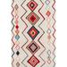 White 90 x 1 in Area Rug - Novogratz Bungalow Olivia Tufted Red/Cream Rug Polyester | 90 W x 1 D in | Wayfair BUNGLBUN-6MTI7696