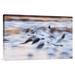 East Urban Home New Mexico Bosque del Apache NWR 'Snow Goose Flock Flying Over Wetland' - Photograph Print on Canvas in White | Wayfair