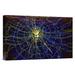 East Urban Home Denmark Computer Simulation of A Spider Spinning Its Web - Photograph Print on Canvas in Black/Blue/Green | Wayfair