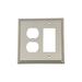 Nostalgic Warehouse Rope 2-Gang Duplex Outlet/Rocker Combination Wall Plate in Gray | 5.13 H x 5.13 W x 0.25 D in | Wayfair 720044