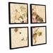 One Allium Way® Spring Roses II 4 Piece Framed Painting Print on Canvas Set Fabric | 48 H x 48 W x 2 D in | Wayfair OAWY4381 31751267