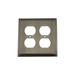 Nostalgic Warehouse Deco 2-Gang Duplex Outlet Wall Plate in Gray | 4.88 H x 4.88 W x 0.32 D in | Wayfair 719813