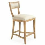 One Allium Way® Embla Bar & Counter Stool Wood/Upholstered in Brown | 39.25 H x 18.75 W x 22 D in | Wayfair ONAW3814 43297803