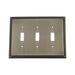 Nostalgic Warehouse Rope 3-Gang Toggle Light Switch Wall Plate in Gray | 5.13 H x 6.88 W x 0.25 D in | Wayfair 719820