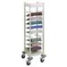 Omnimed 10 Cap Horizontal Storage File Cart Metal in Brown | 53.38 H x 14.5 W x 15 D in | Wayfair 264410-BG