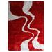 Red/White 72 x 0.75 in Area Rug - Orren Ellis Lisse Abstract Handmade Tufted Red Area Rug Polyester | 72 W x 0.75 D in | Wayfair OREL3996 40249442