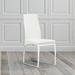 Orren Ellis Bunce Parsons Chair Faux Leather/Upholstered/Metal in White | 39.2 H x 23.2 W x 16.9 D in | Wayfair OREL9272 41501149