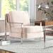 Armchair - Orren Ellis Nyman 30Cm Wide Tufted Linen Armchair Linen/Metal in Gray | 34.25 H x 30 W x 33.5 D in | Wayfair ORNE7060 43611505