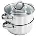 Oster 3 qt. Stainless Steel Steamer Pot w/ Lid Stainless Steel in Gray | 11 H x 8.5 W in | Wayfair 950100941M