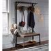 Plow & Hearth Hall Tree Coat Rack w/ Shoe Storage Wood in Brown/Gray | 68 H x 40 W x 16 D in | Wayfair 59C25 WAL