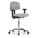 Perch Chairs & Stools Task Chair Aluminum/Upholstered in Gray | 32 H x 25 W x 24 D in | Wayfair MLTKC2-BGR-NOFR