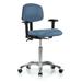 Perch Chairs & Stools Task Chair Aluminum/Upholstered in Blue/Black | 32 H x 24 W x 24 D in | Wayfair MLTKC2-BNEF-NOFR