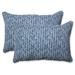 Pillow Perfect Herringbone Indoor/Outdoor Lumbar Pillow Polyester/Polyfill blend | 16.5 H x 24.5 W x 5 D in | Wayfair 609683