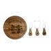 TOSCANA™ Mickey & Minnie Mouse 4 Piece Cheese Board Set Wood in Brown | Wayfair 879-03-512-093-11