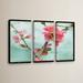 Red Barrel Studio® Quince Blossom 3 Piece Photographic Print on Wrapped Canvas Set Canvas in White | 24 H x 36 W x 2 D in | Wayfair