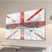 'London 2' by Parvez Taj Painting Print on Wrapped Canvas in Gray/Red | 16 H x 24 W x 1.5 D in | Wayfair G28-11-C-24