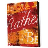 "I'd Rather Be" by Rodney White Vintage Advertisement on Wrapped Canvas whiteCanvas | 48 H x 36 W x 1.5 D in | Wayfair SC0204836-RW