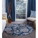 Blue 63 x 0.35 in Area Rug - Red Barrel Studio® Majoros Floral Navy Area Rug Polypropylene | 63 W x 0.35 D in | Wayfair RDBA2948 44371118