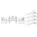 Rosecliff Heights CHSTR LRG 8 Piece Rattan Complete Patio Set w/ Cushions Synthetic Wicker/All - Weather Wicker/Wicker/Rattan in White | Wayfair