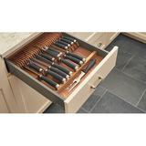 Rev-A-Shelf Walnut Trim To Fit Knife Block Drawer Insert Organizer Wood in Brown | 2 H x 18.5 W x 22 D in | Wayfair 4WDKB-WN-1