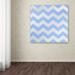 Trademark Fine Art 'Xmas Chevron 3' by Color Bakery Graphic Art on Wrapped Canvas in Blue | 18 H x 18 W x 2 D in | Wayfair ALI4889-C1818GG