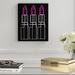Rosdorf Park 'Neon Lipstick' Graphic Art Print Canvas in Black/Indigo | 15.75 H x 19.75 W x 1 D in | Wayfair ROSP2219 39268079