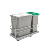 Rev-A-Shelf Undermount Pull Out Trash Can Recycle Bin w/Soft-Close Metal in Gray | 14.25 H x 8.31 W x 18.63 D in | Wayfair 5SBWC-815S-1