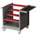 ShopSol CNC 30 Tool Room Utility Cart Metal in Gray/Red | 31.9 H x 32.7 W x 25.6 D in | Wayfair 1010025
