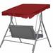 Sunrise Outdoor LTD Patio Swing Canopy Porch Top Cover, Polyester in Red/Brown | 73 H x 52 W x 5.5 D in | Wayfair SWC-2-BGD